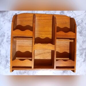 Wooden mail/pen wall holder